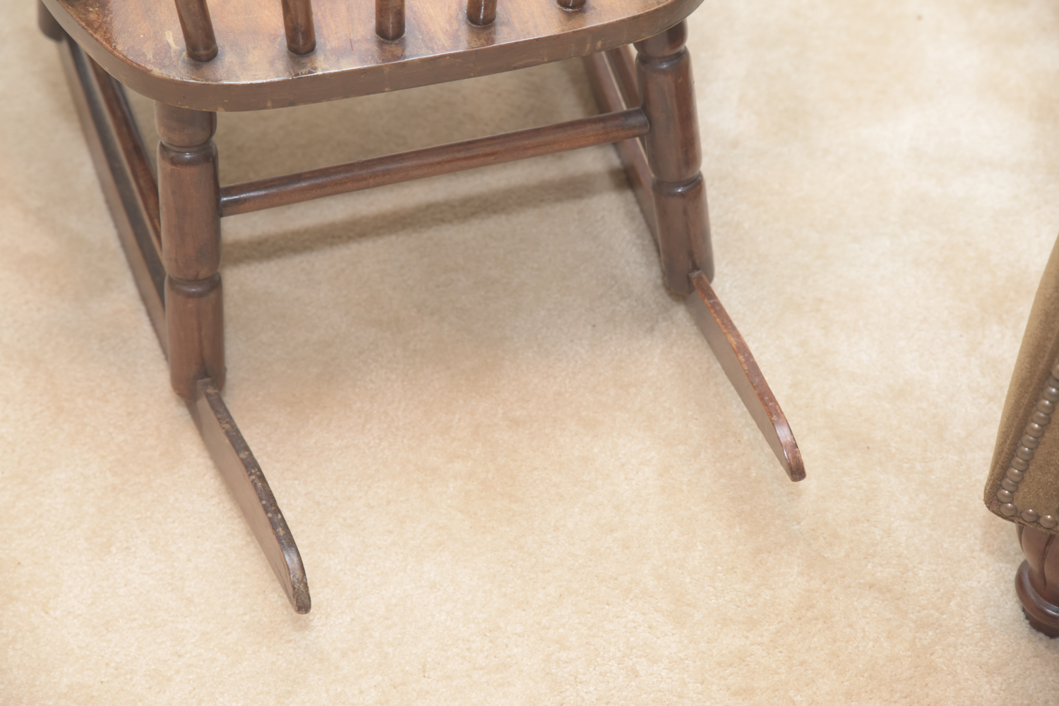 Vintage Wooden Spindle Back Rocking Chair