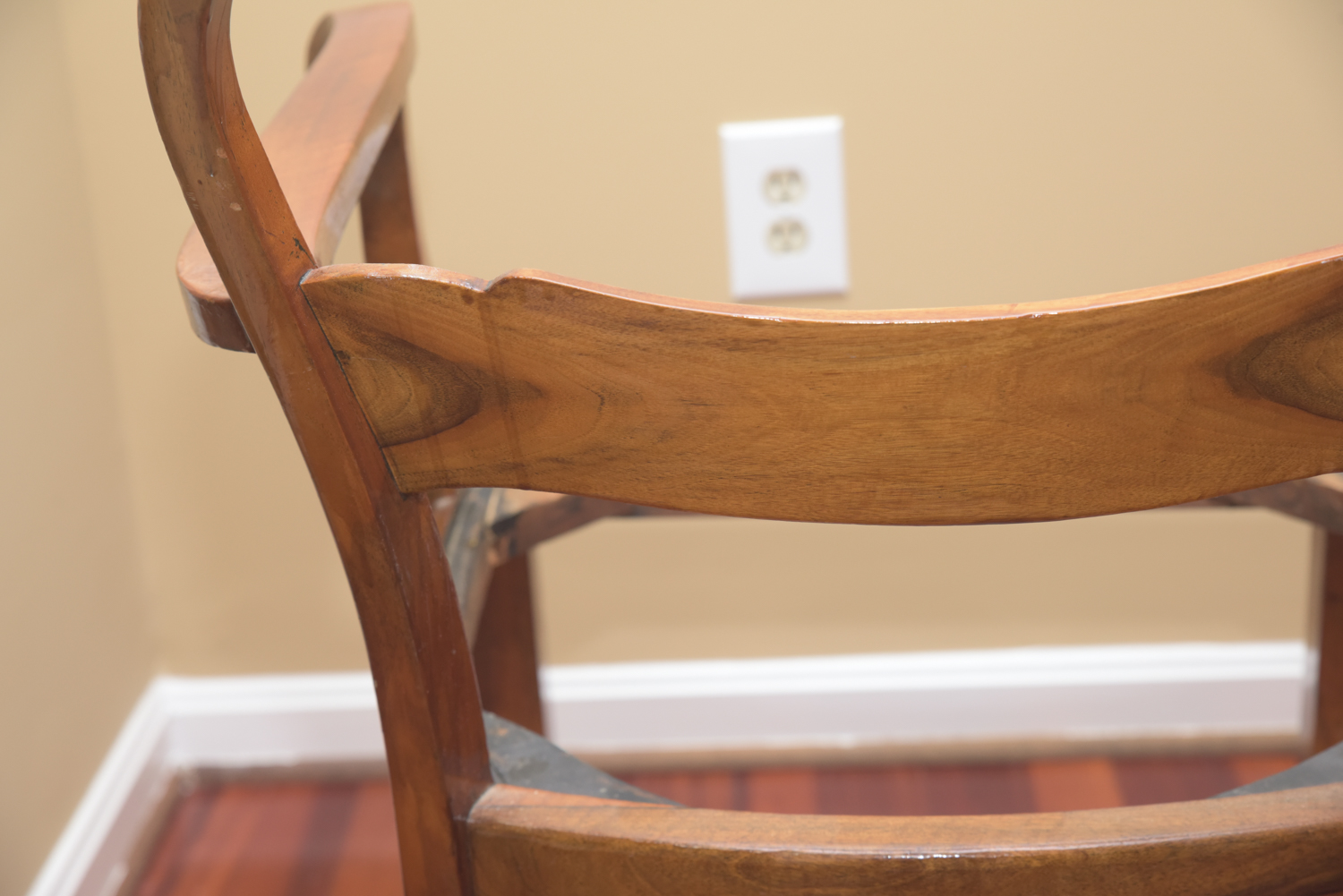 Vintage Wooden Dining Chairs with Upholstered Seats