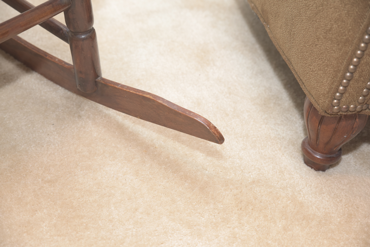 Vintage Wooden Spindle Back Rocking Chair