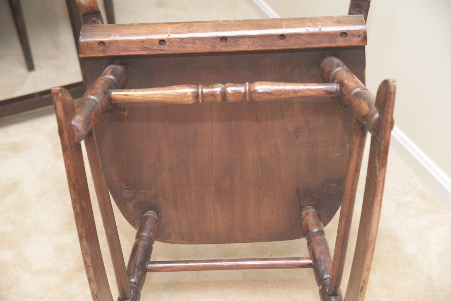 Vintage Wooden Spindle Back Rocking Chair