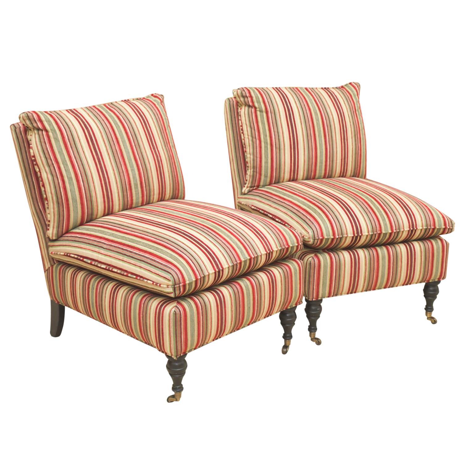 Upholstered Slipper Chairs for Storehouse by Mitchell Gold