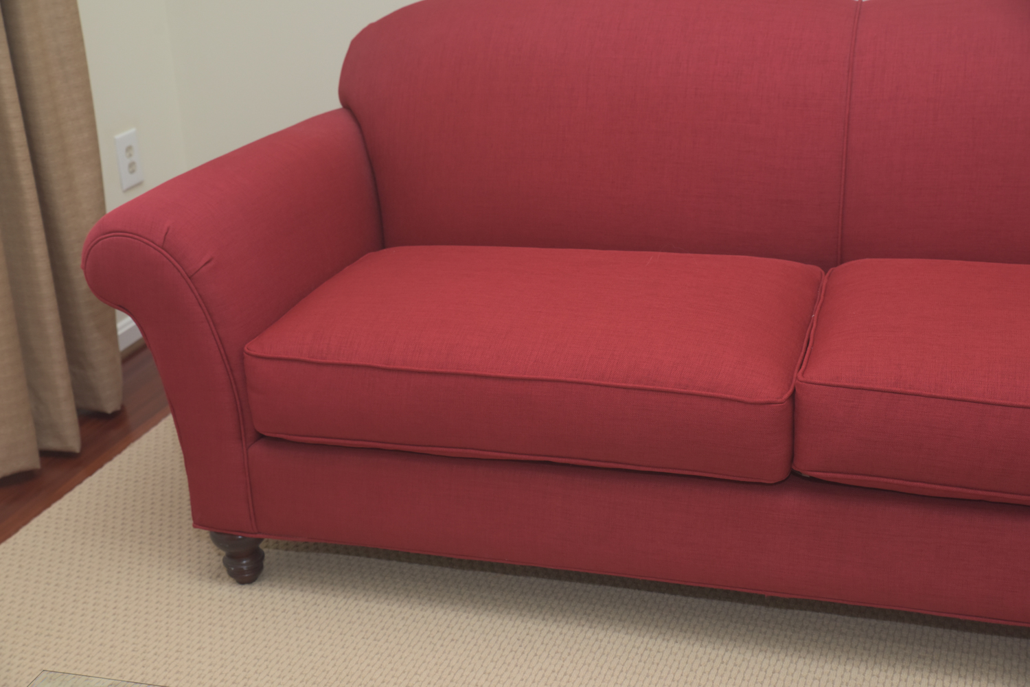 Arhaus Contemporary Red Upholstered Sofa