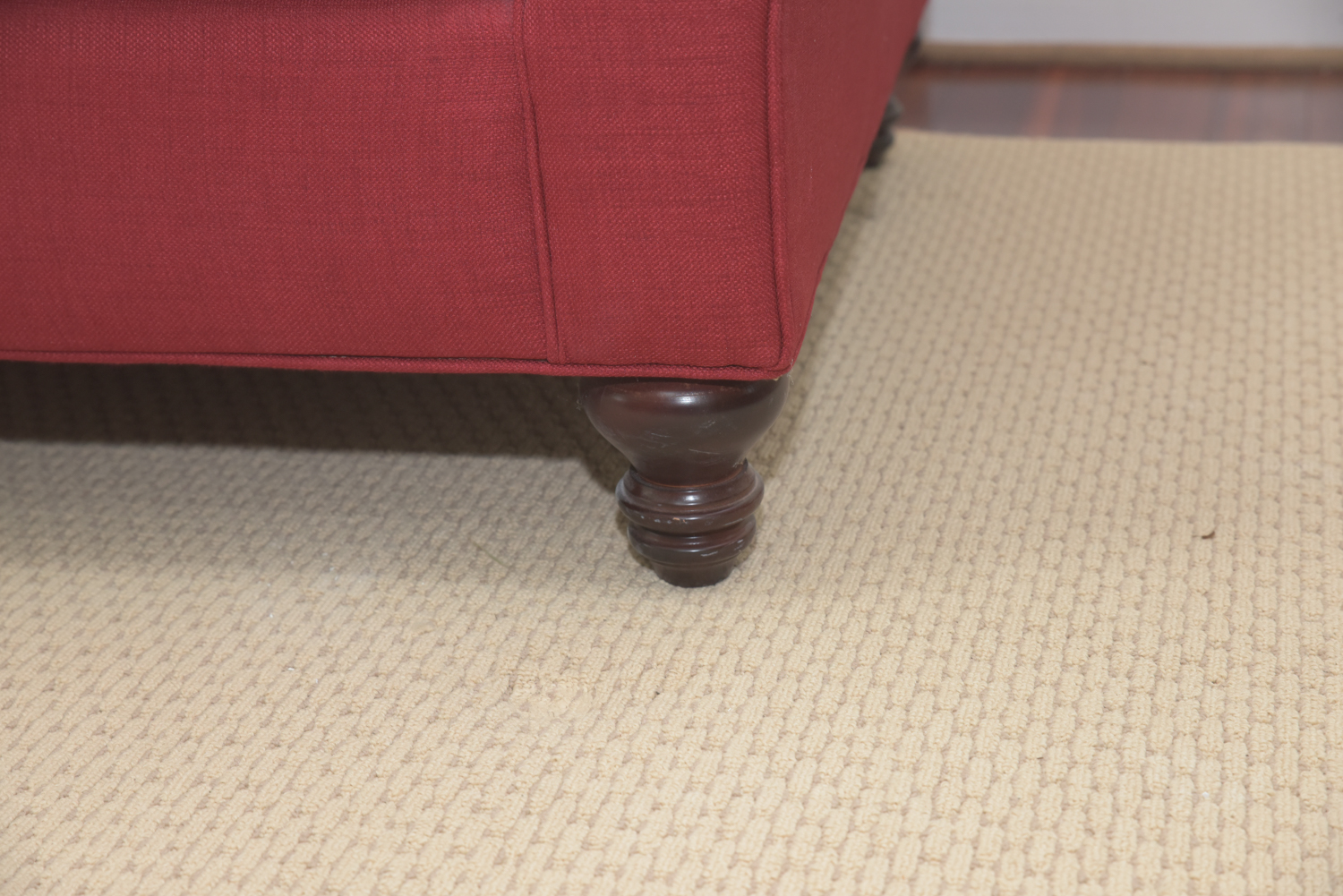 Arhaus Contemporary Red Upholstered Sofa