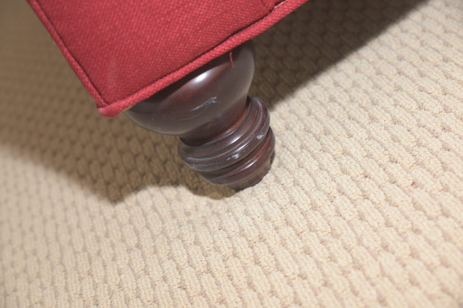 Arhaus Contemporary Red Upholstered Sofa