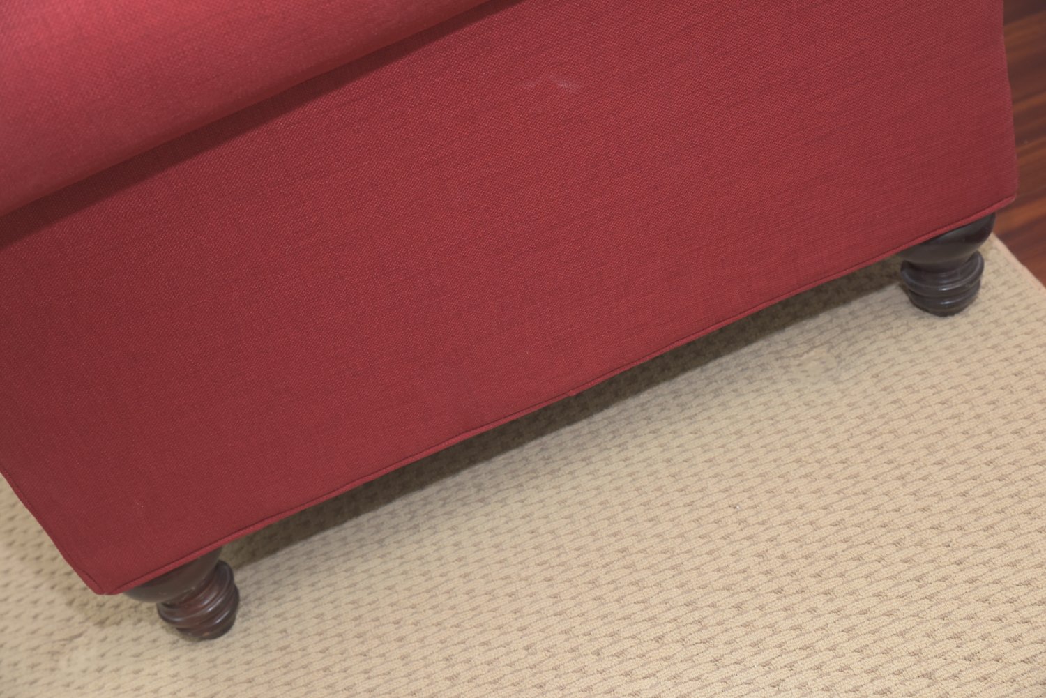 Arhaus Contemporary Red Upholstered Sofa