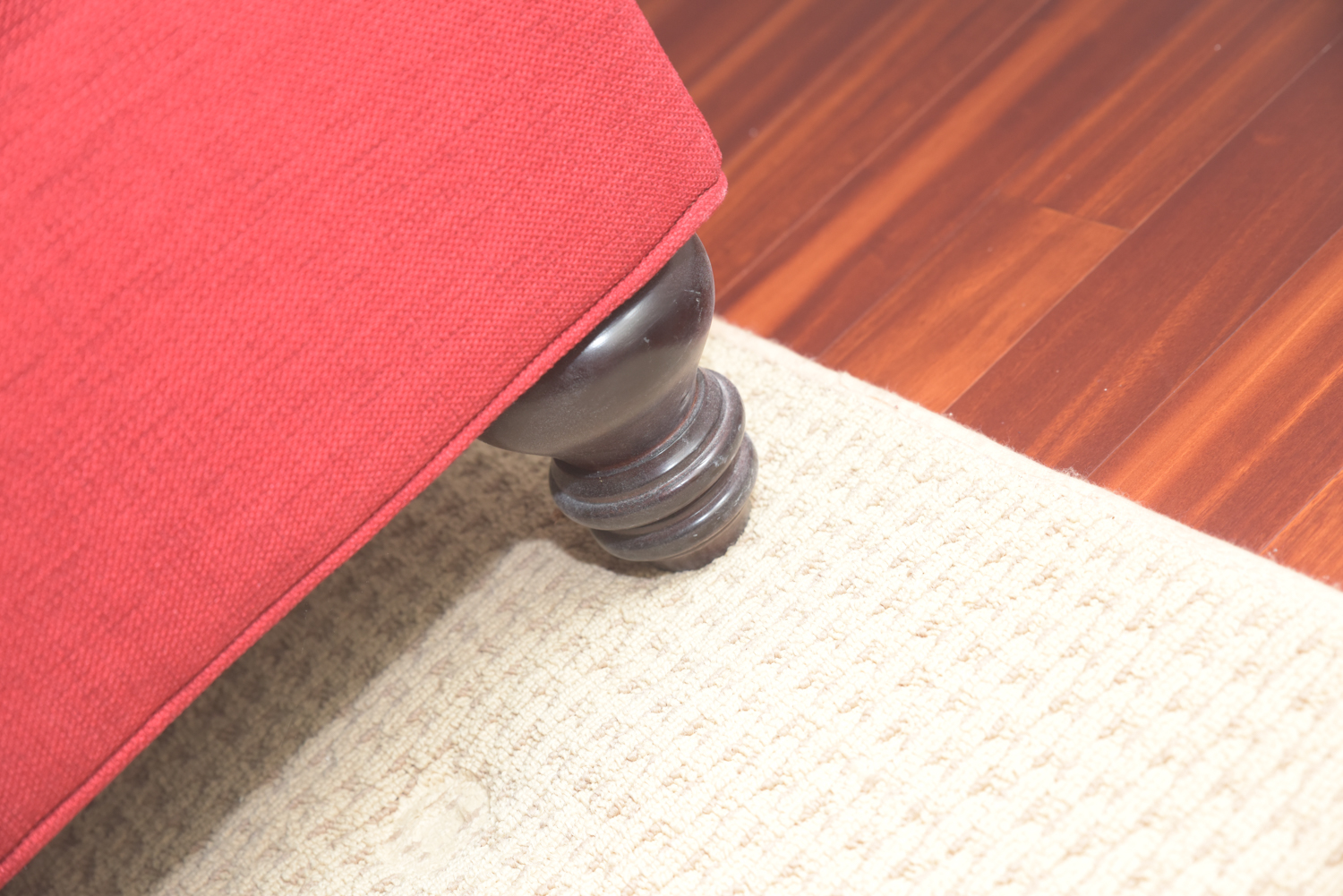 Arhaus Contemporary Red Upholstered Sofa