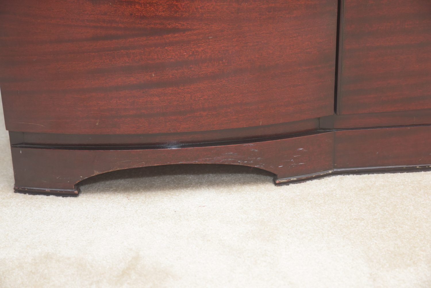 Vintage Art Deco Style Bow Front Wardrobe