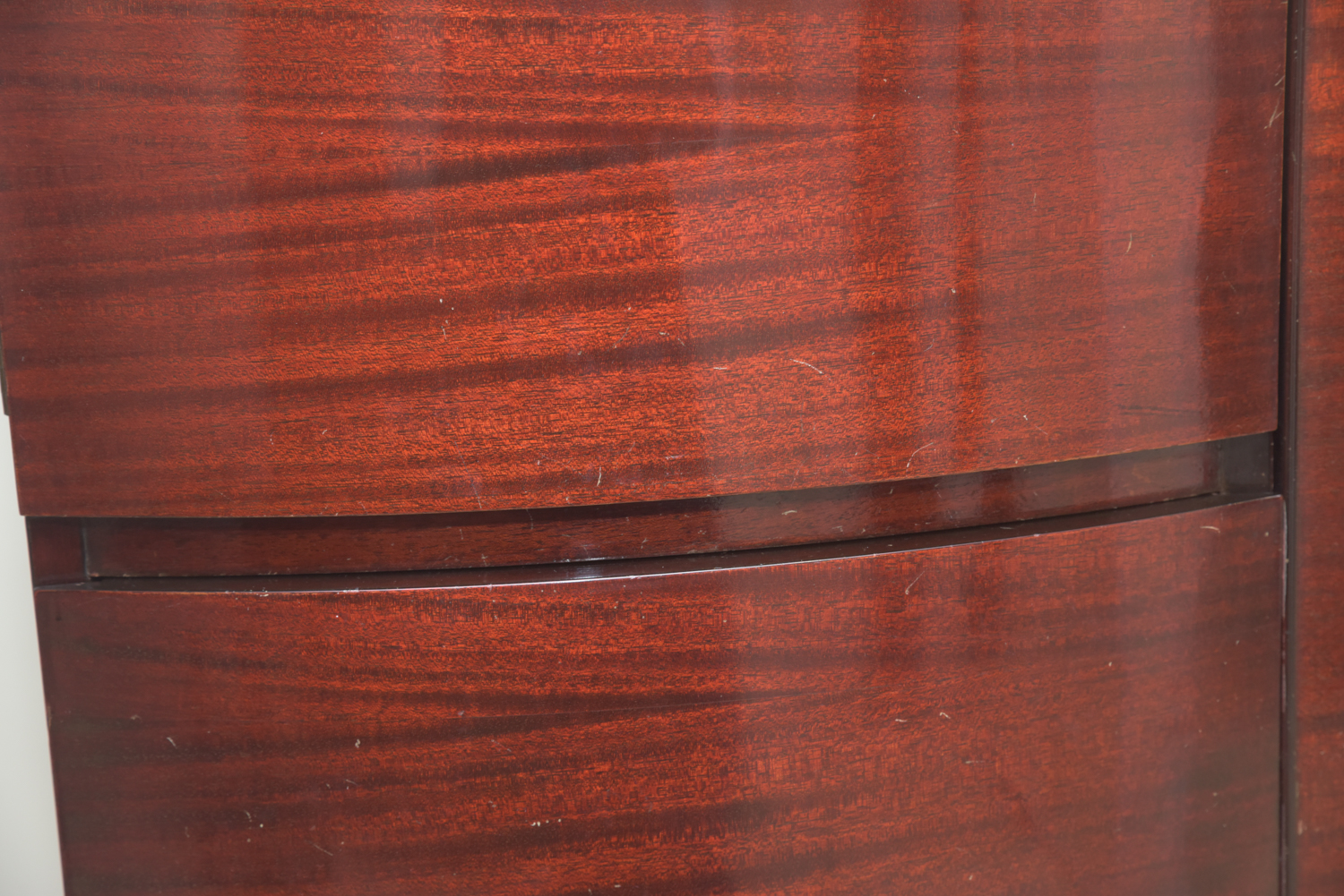 Vintage Art Deco Style Bow Front Wardrobe