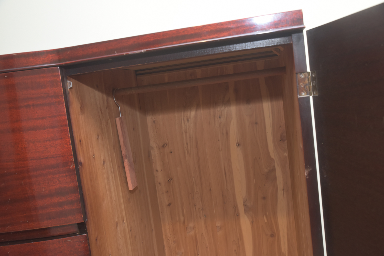 Vintage Art Deco Style Bow Front Wardrobe