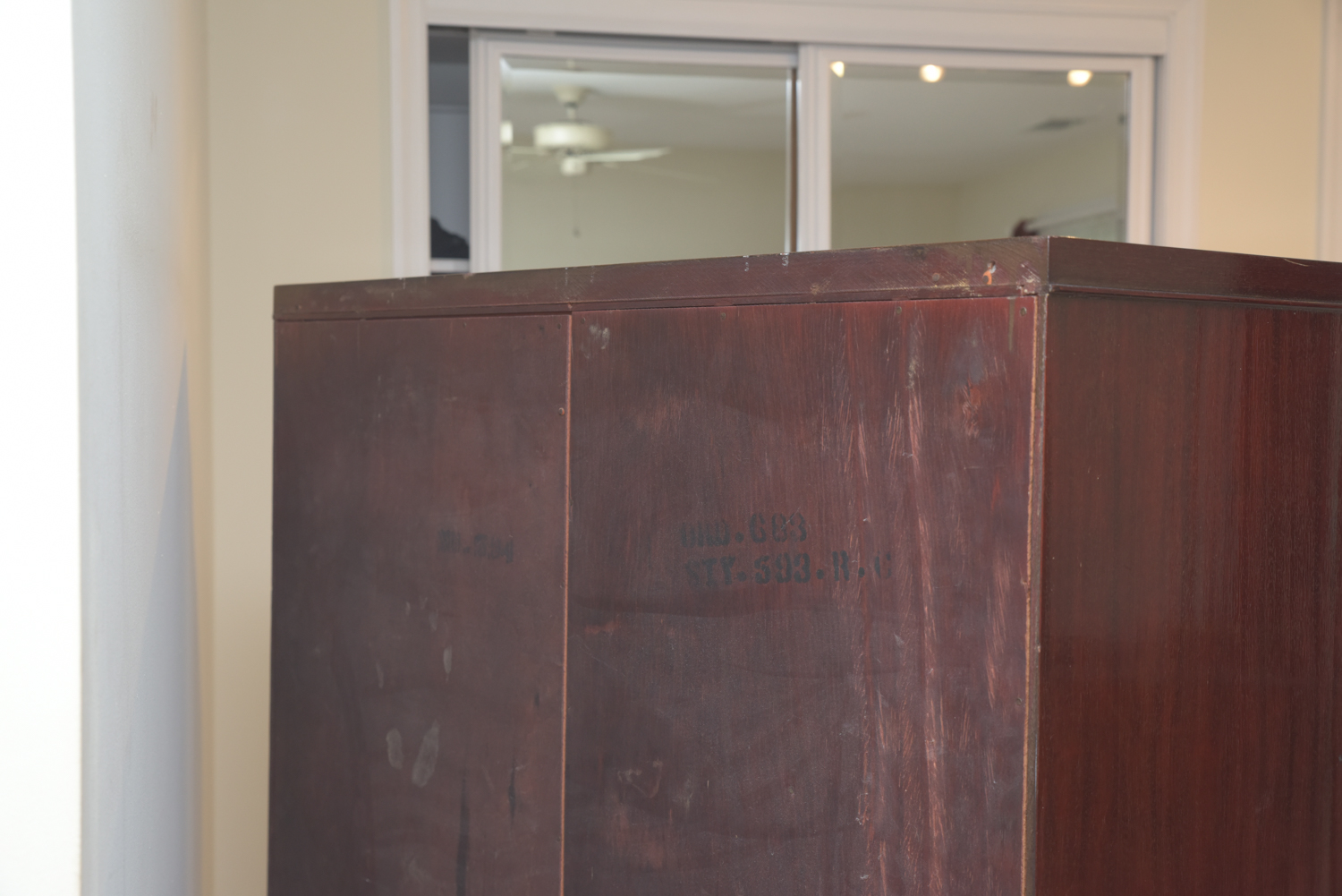 Vintage Art Deco Style Bow Front Wardrobe