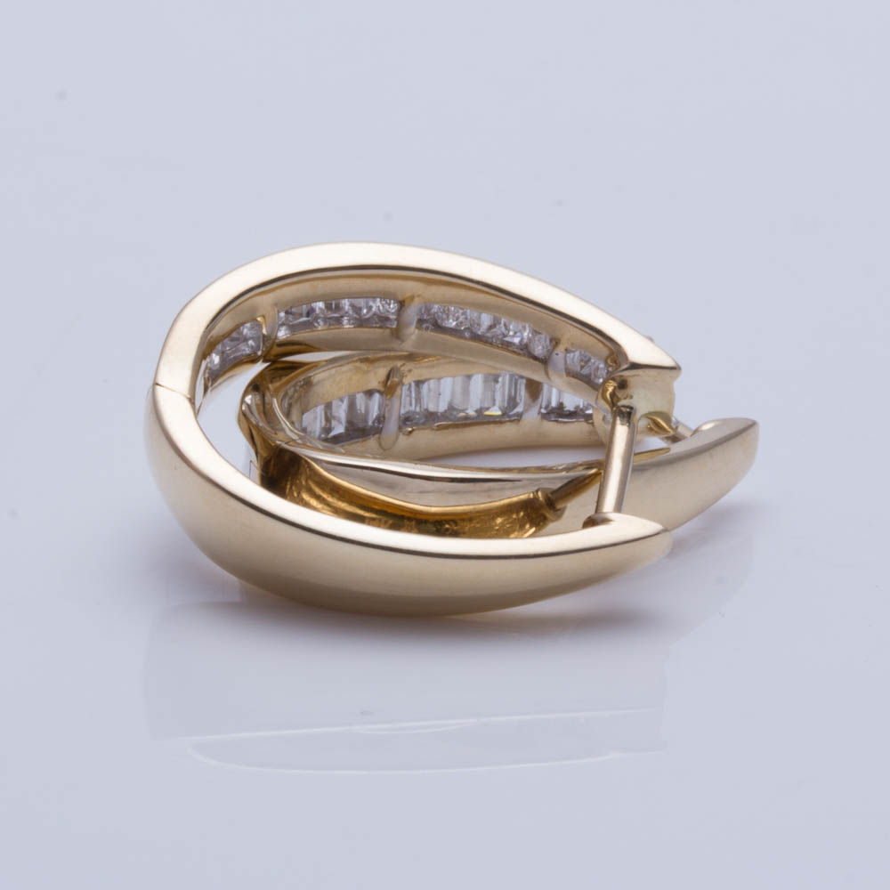 14K Yellow Gold Diamond Earrings