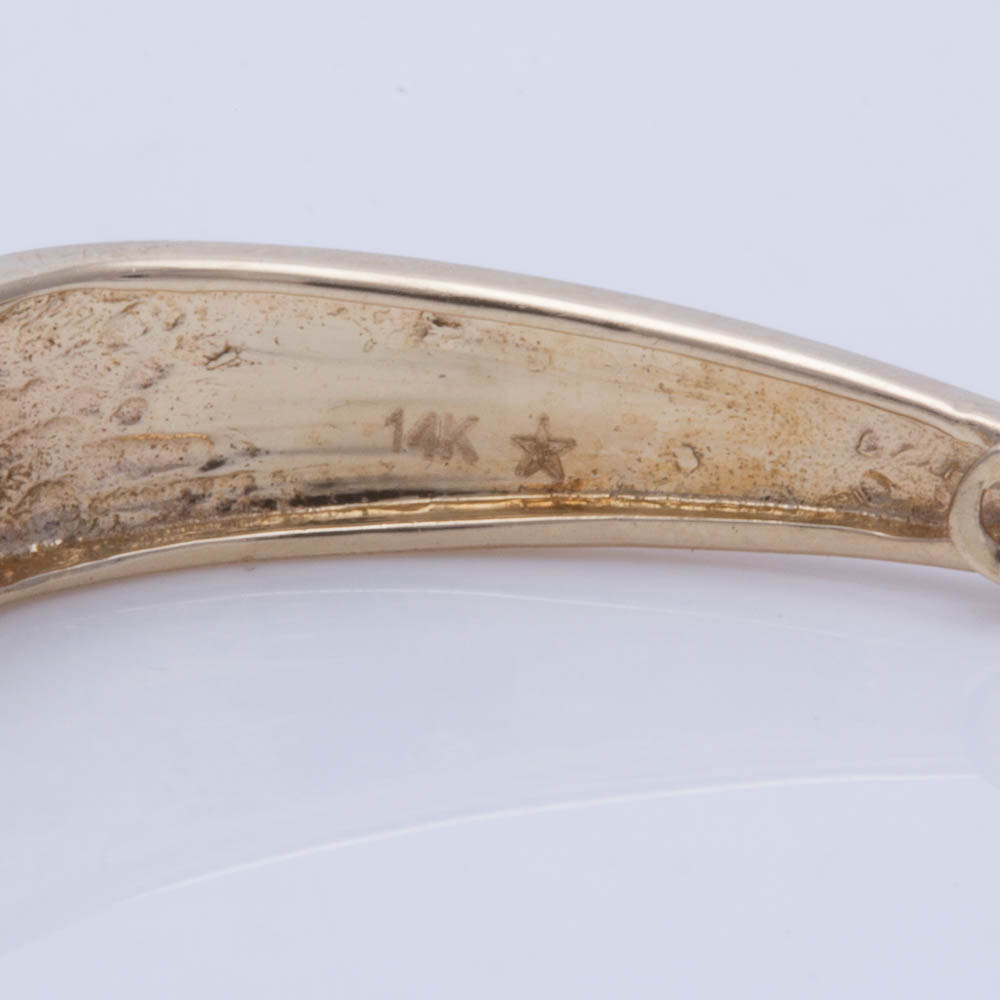 14K Yellow Gold Diamond Earrings