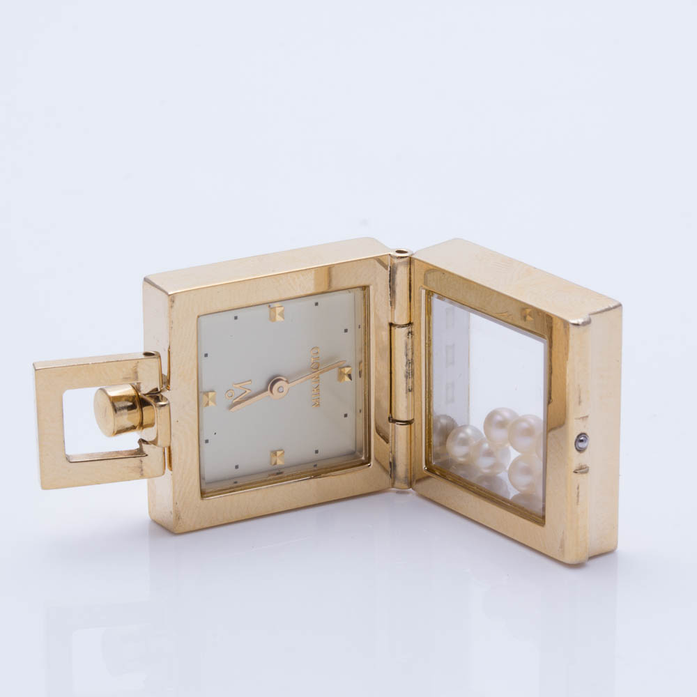 Mikimoto Gold Tone Watch Pendant