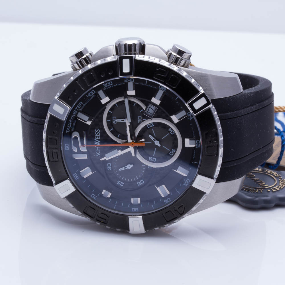 Schweiss Swiss Stainless Steel Silicone Band Watch