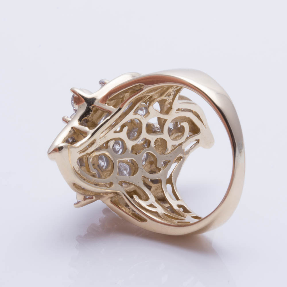 14K Yellow Gold 3.15 CTW Diamond Ring