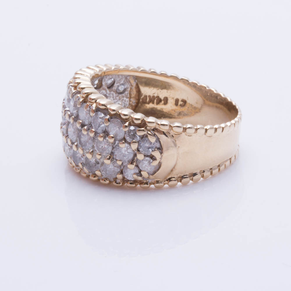 14K Yellow Gold 2.00 CTW Diamond Band
