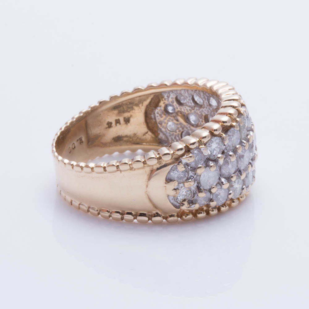 14K Yellow Gold 2.00 CTW Diamond Band