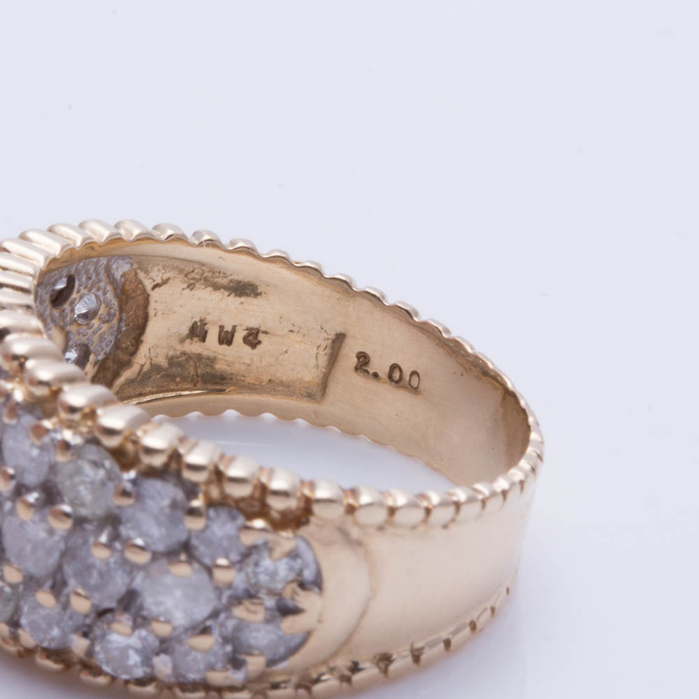 14K Yellow Gold 2.00 CTW Diamond Band