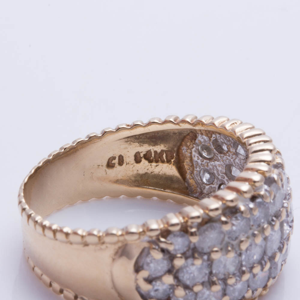 14K Yellow Gold 2.00 CTW Diamond Band