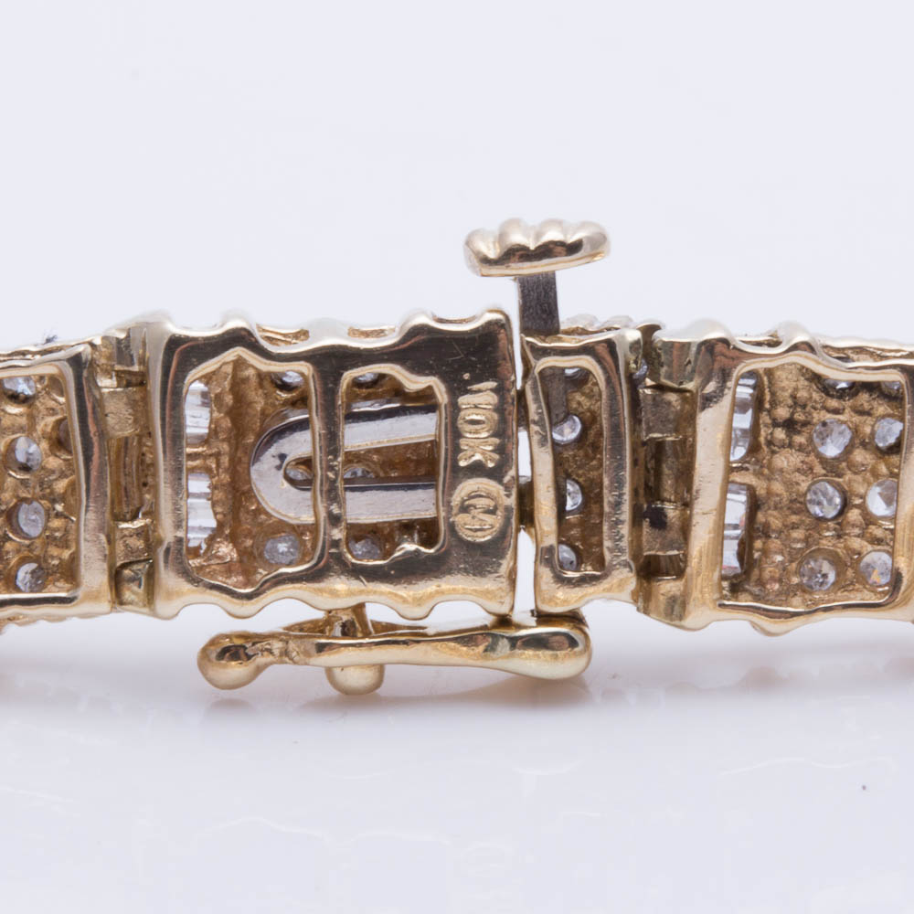 10K Yellow Gold 4.85 CTW Diamond Bracelet