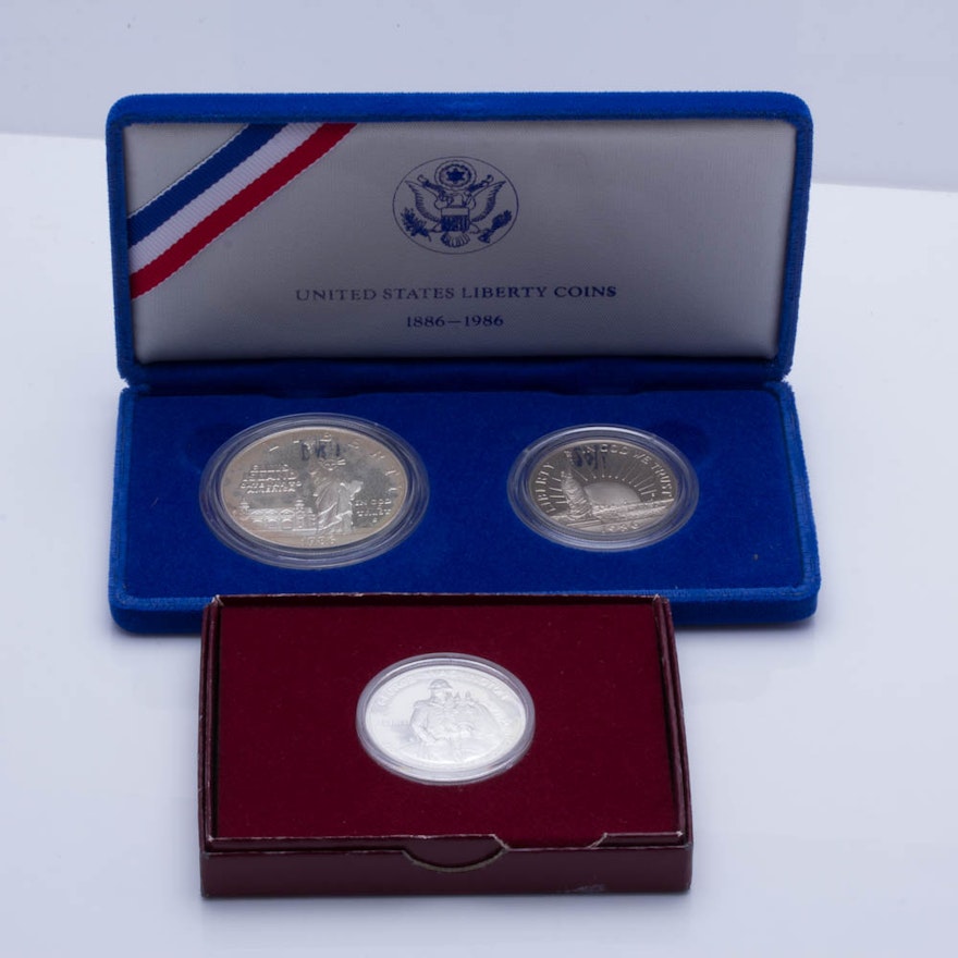 Three U.S. Commemorative Proof Coins from the 1980s