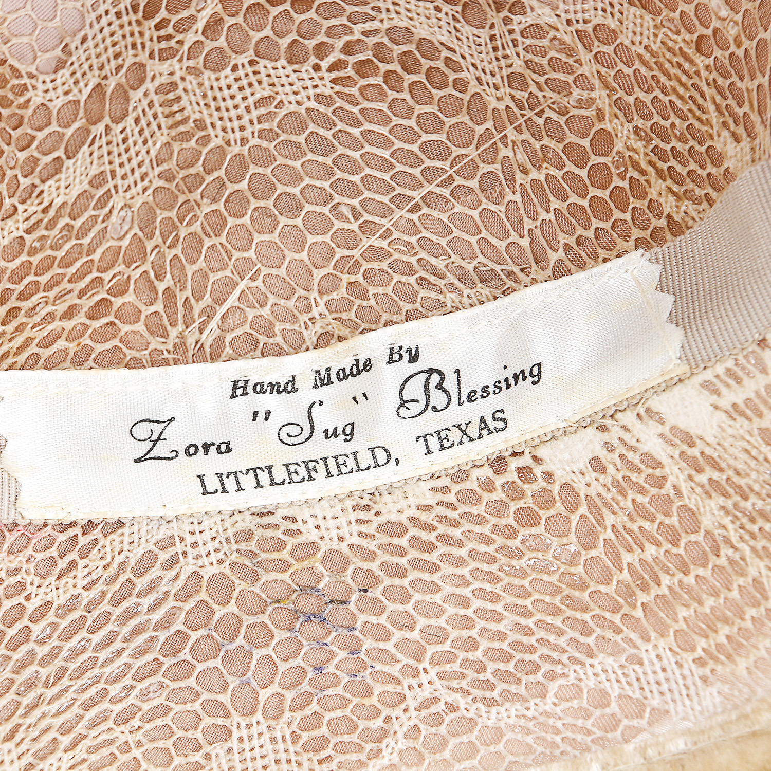 Women's Handmade Zora "Sug" Blessing of Littlefield, Texas Hats