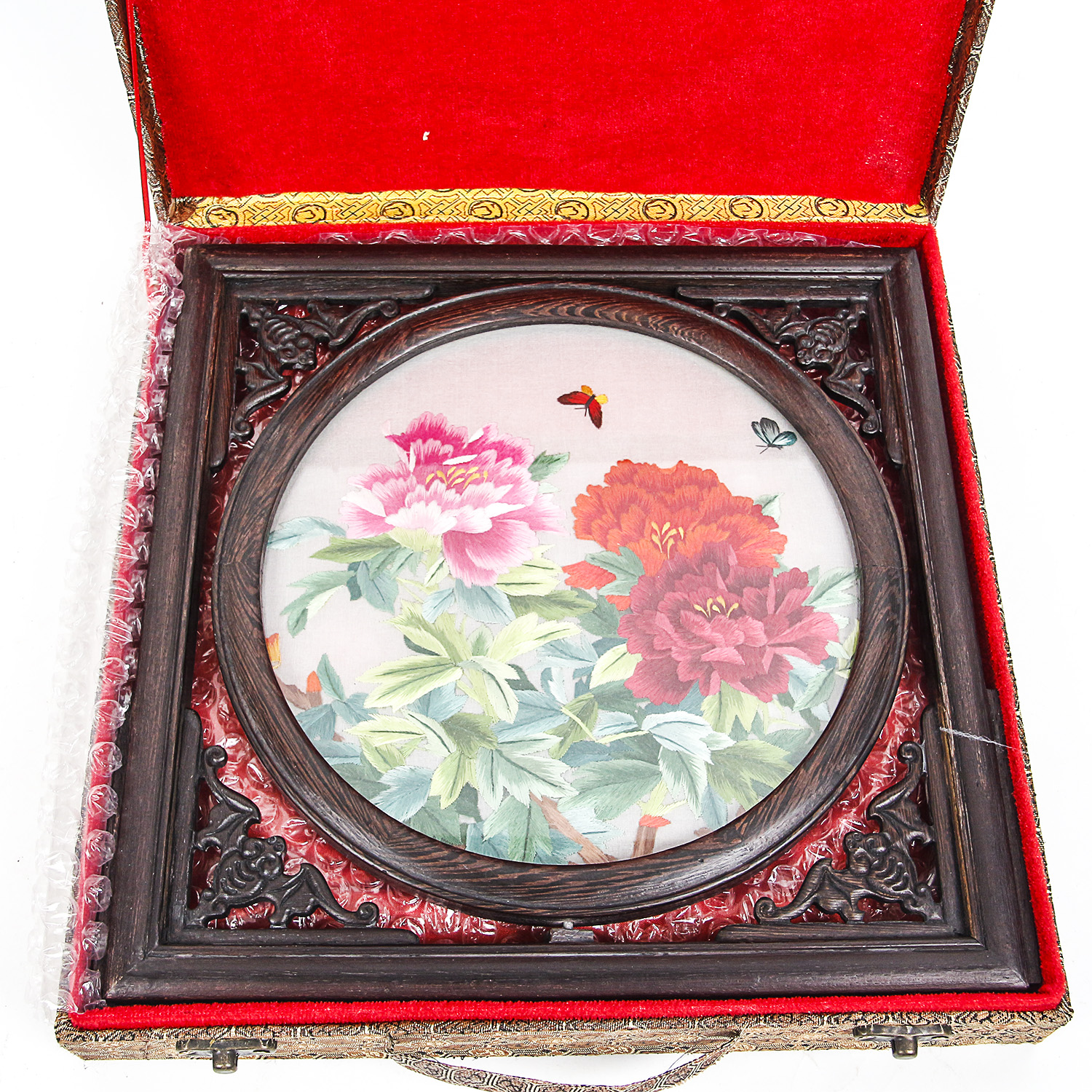Chinese Double Sided Embroidery of Flowers and Butterflies