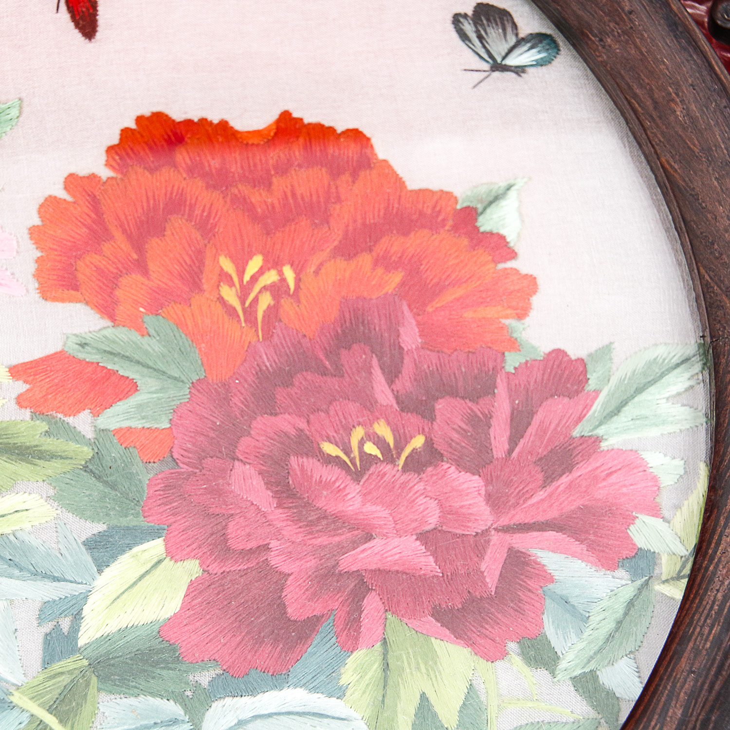 Chinese Double Sided Embroidery of Flowers and Butterflies