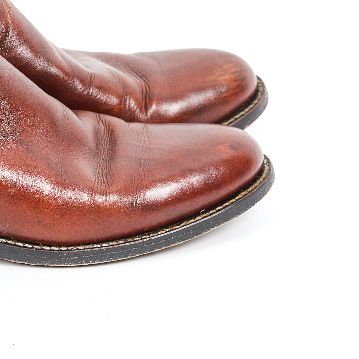 Women's Justin Deerlite Marbled Chestnut Leather Roper Western Boots