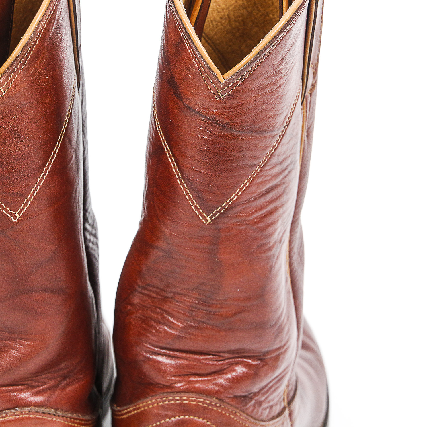 Women's Justin Deerlite Marbled Chestnut Leather Roper Western Boots