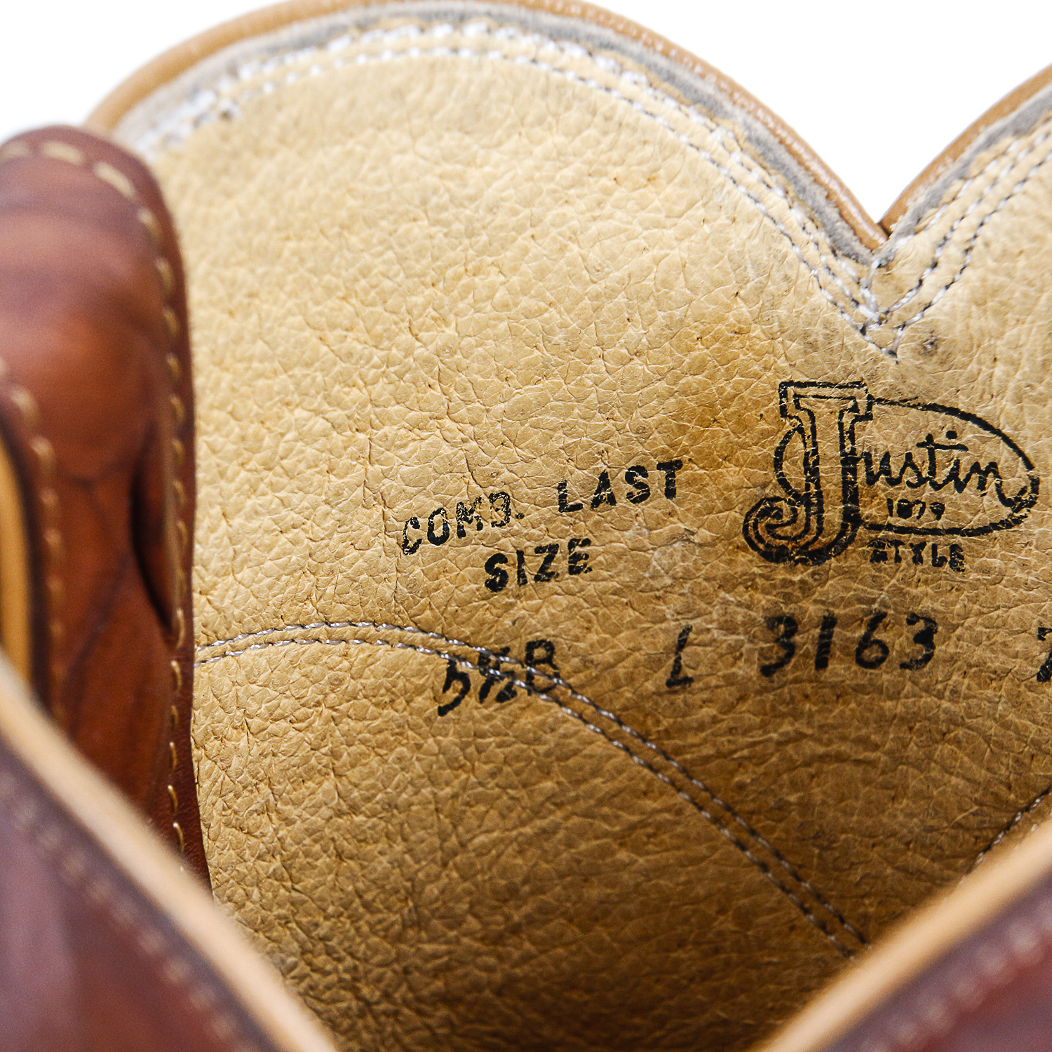 Women's Justin Deerlite Marbled Chestnut Leather Roper Western Boots