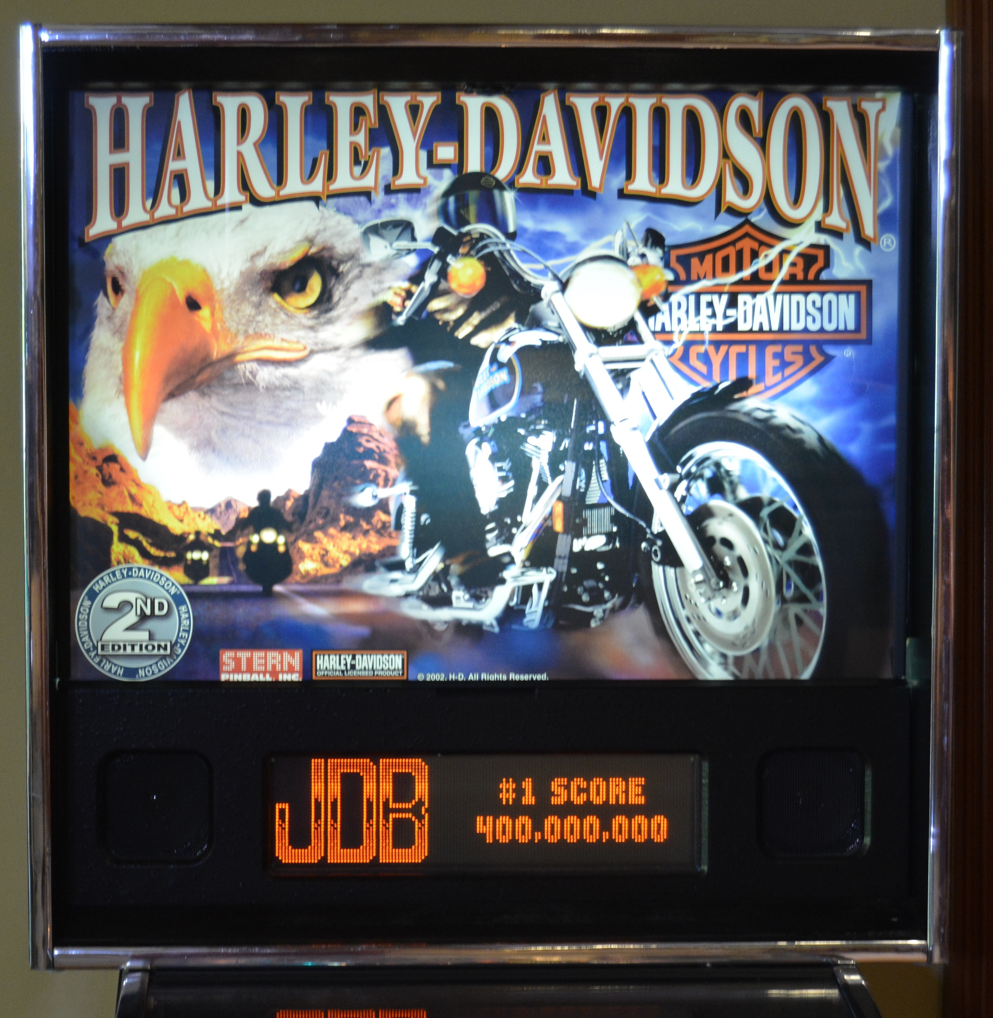 Harley-Davidson "Live to Ride" Pinball Machine