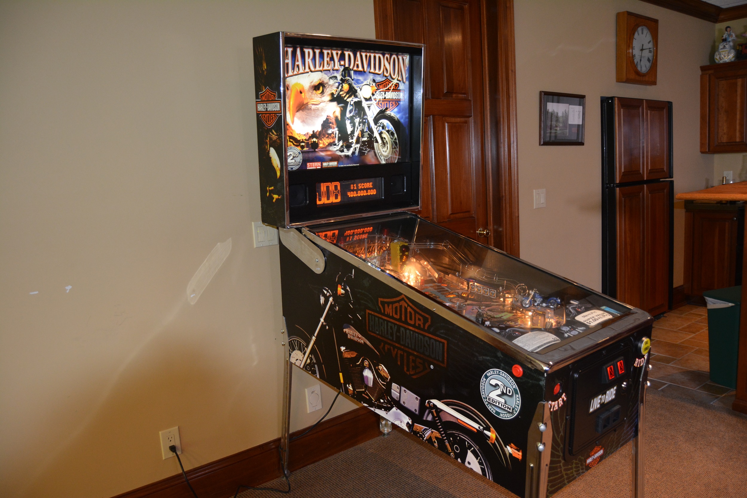 Harley-Davidson "Live to Ride" Pinball Machine