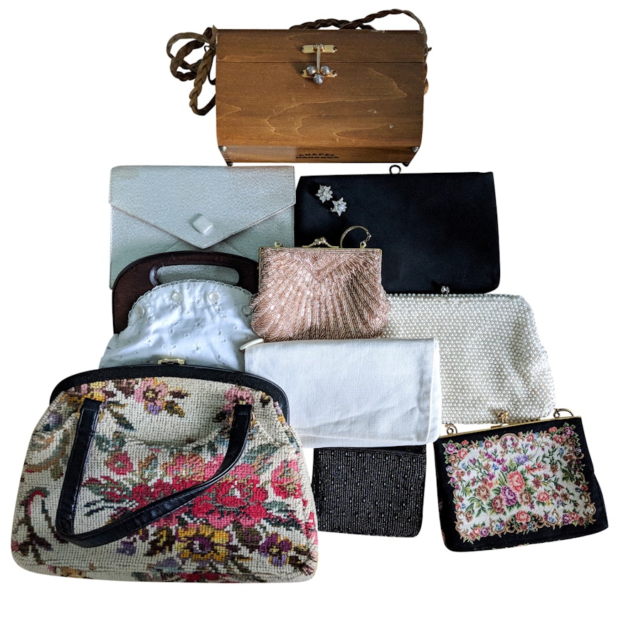 Vintage Tapestry, Evening Bags and Clutches