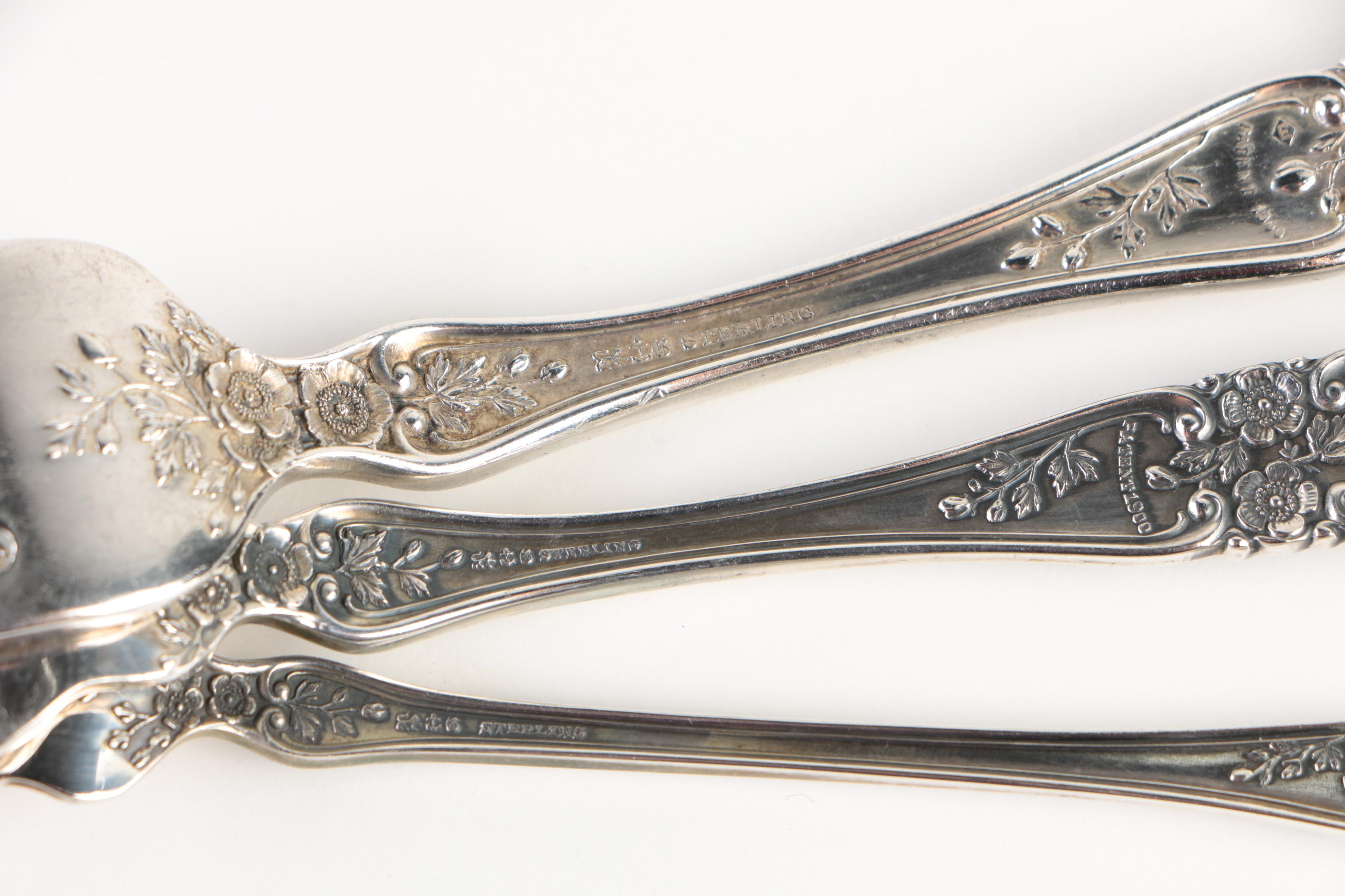 Gorham "Buttercup" Sterling Silver Flatware Set with Wooden Flatware Chest