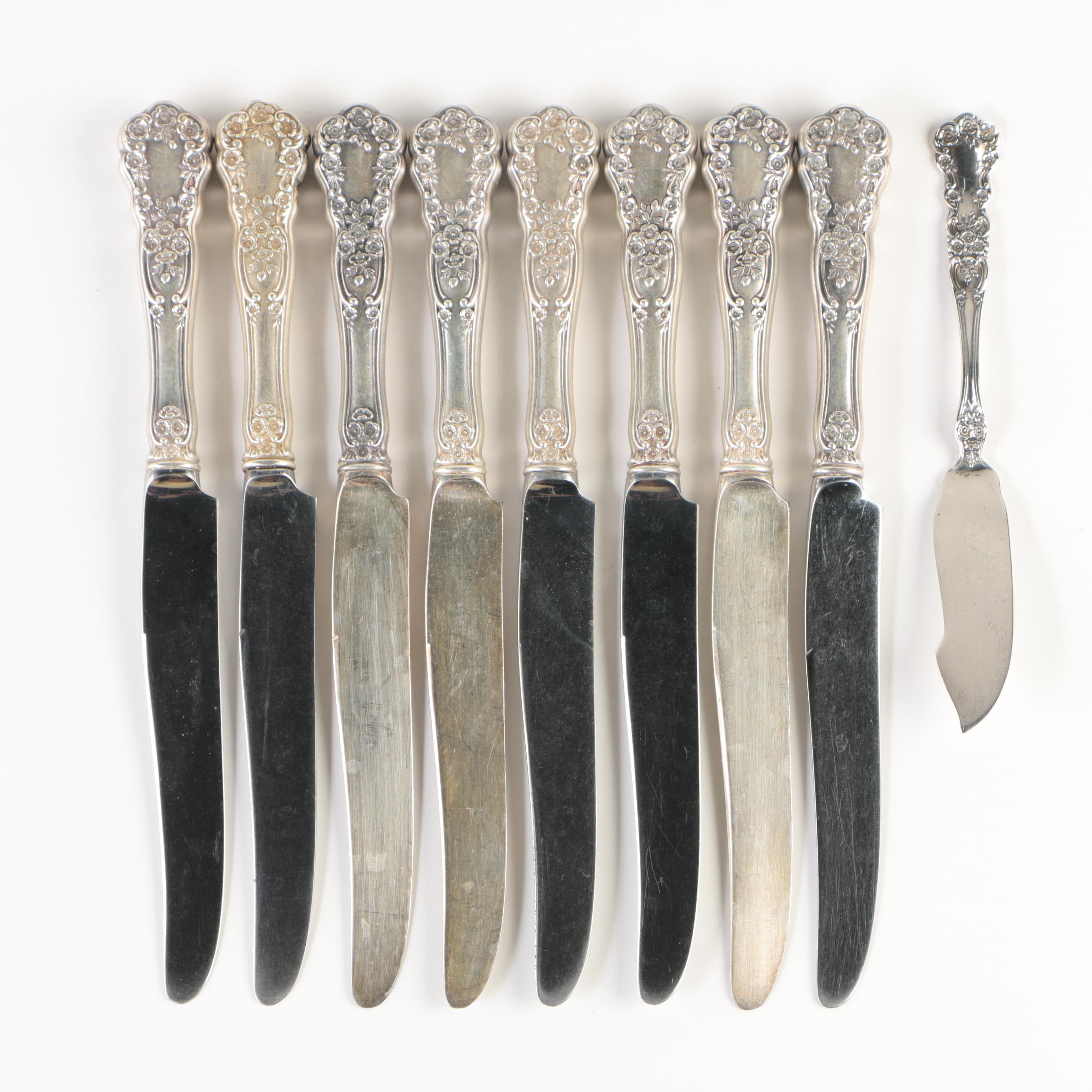 Gorham "Buttercup" Sterling Silver Flatware Set with Wooden Flatware Chest