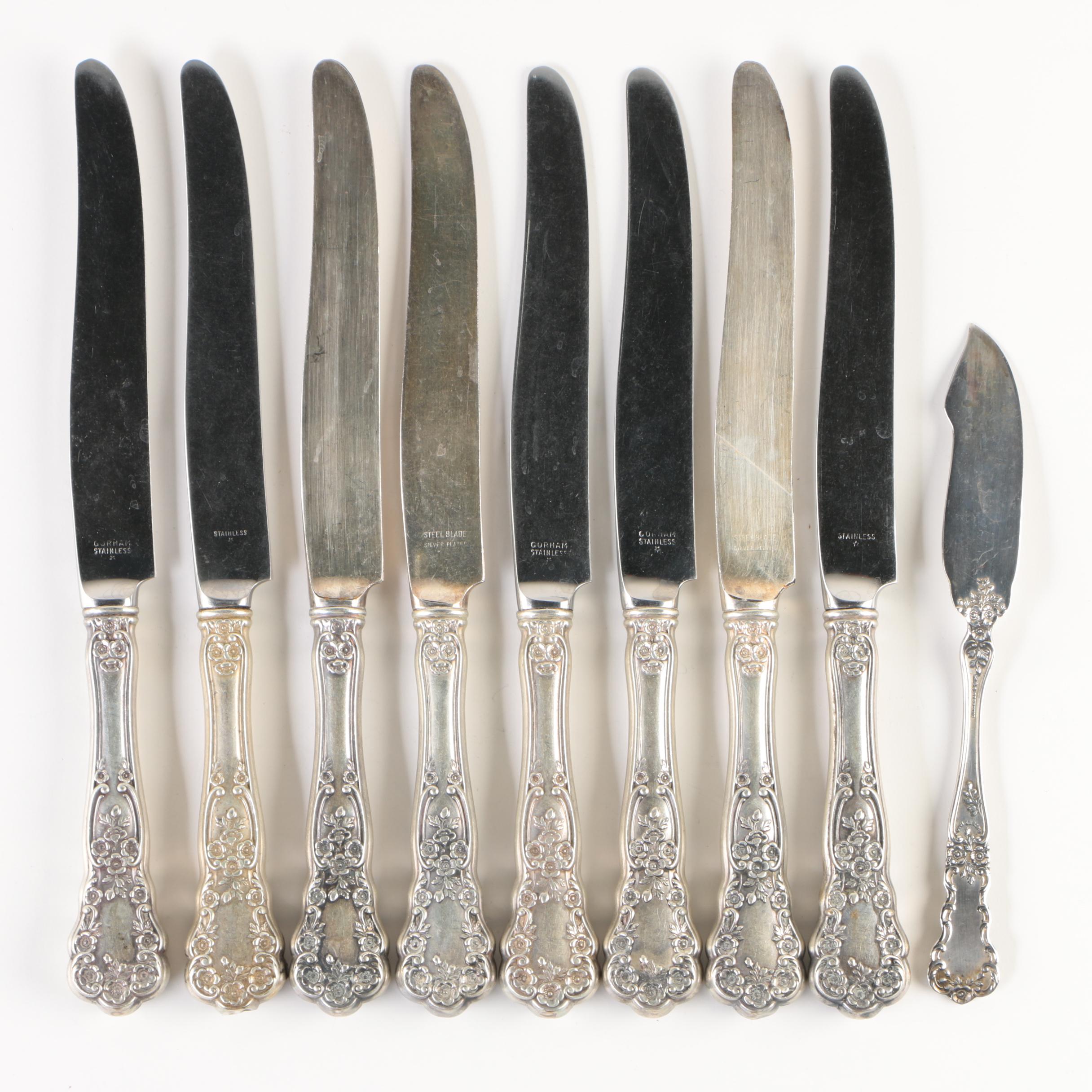 Gorham "Buttercup" Sterling Silver Flatware Set with Wooden Flatware Chest