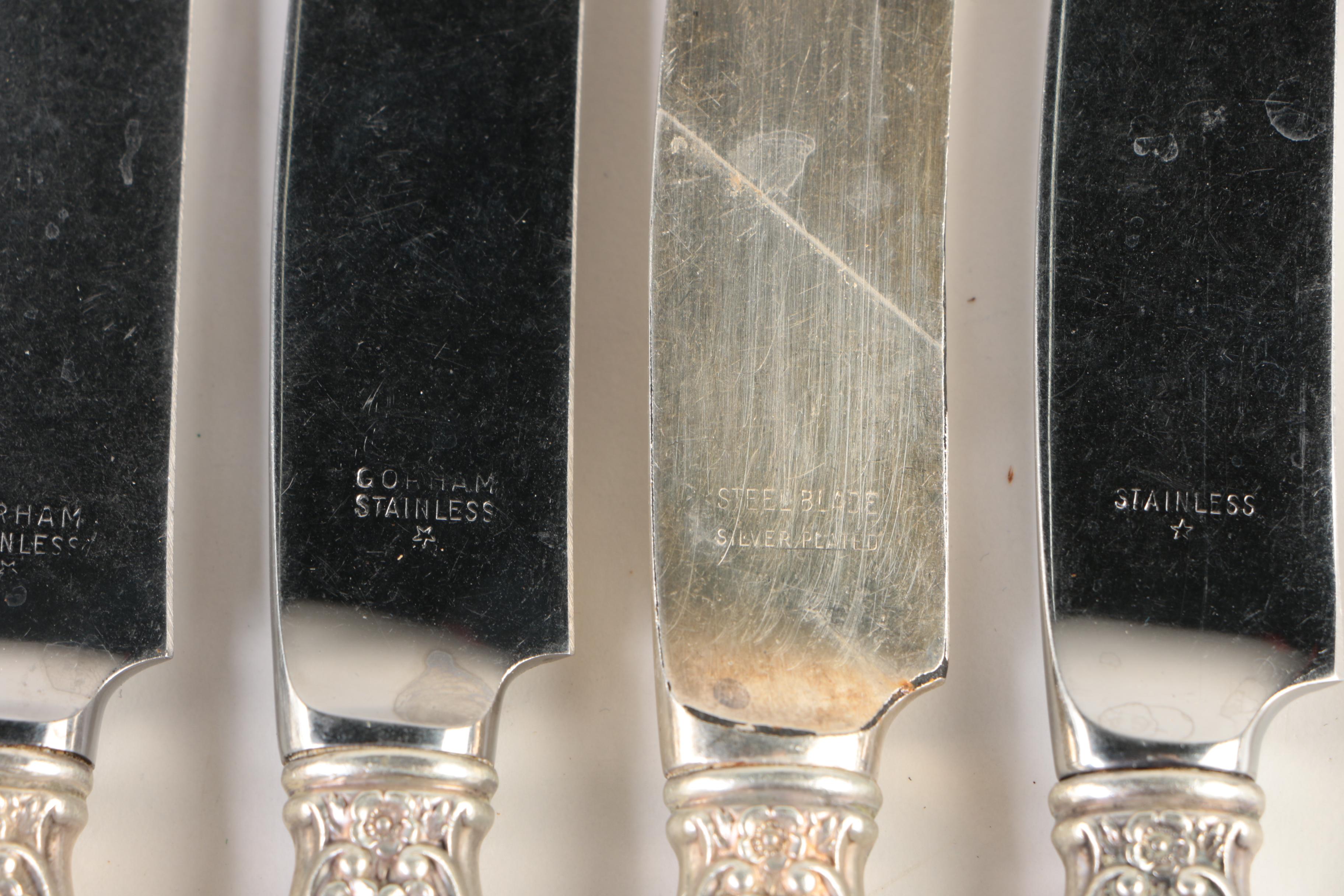 Gorham "Buttercup" Sterling Silver Flatware Set with Wooden Flatware Chest