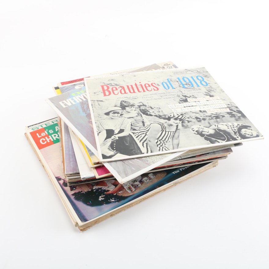 Vintage Records Including Louis Armstrong, Dean Martin, and More