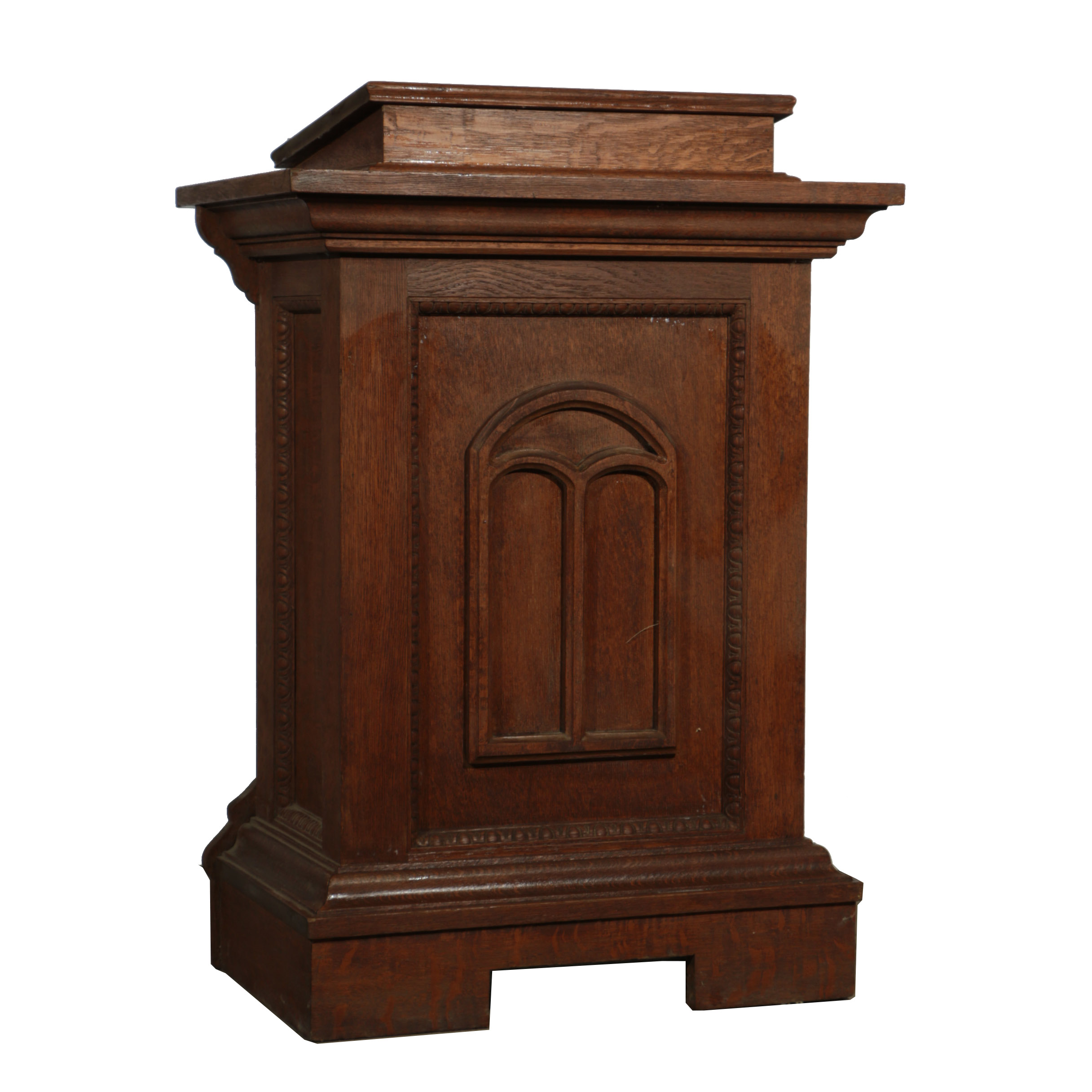 Vintage Oak Church Pulpit
