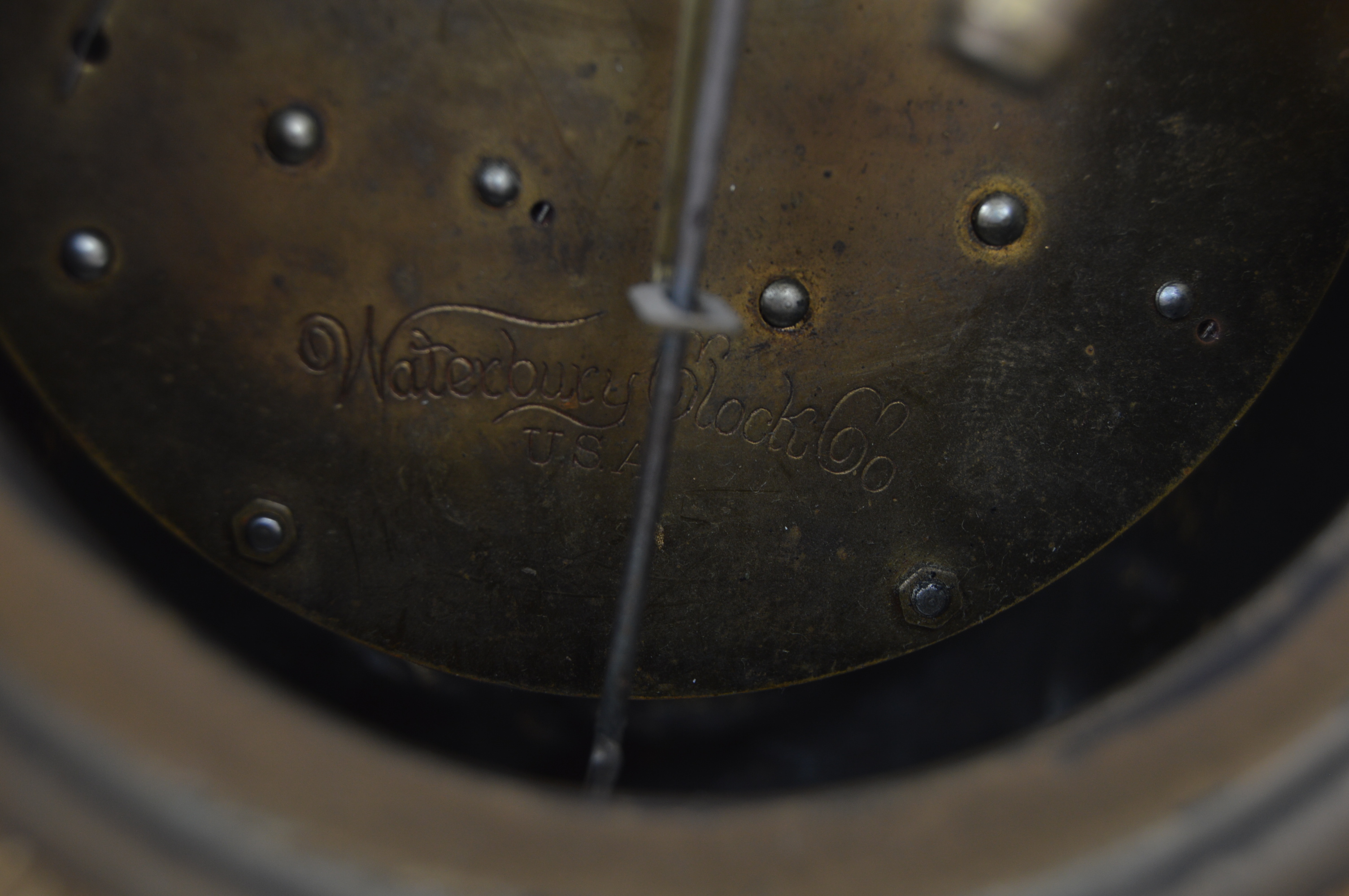 Vintage French Rococo Style Waterbury Mantle Clock