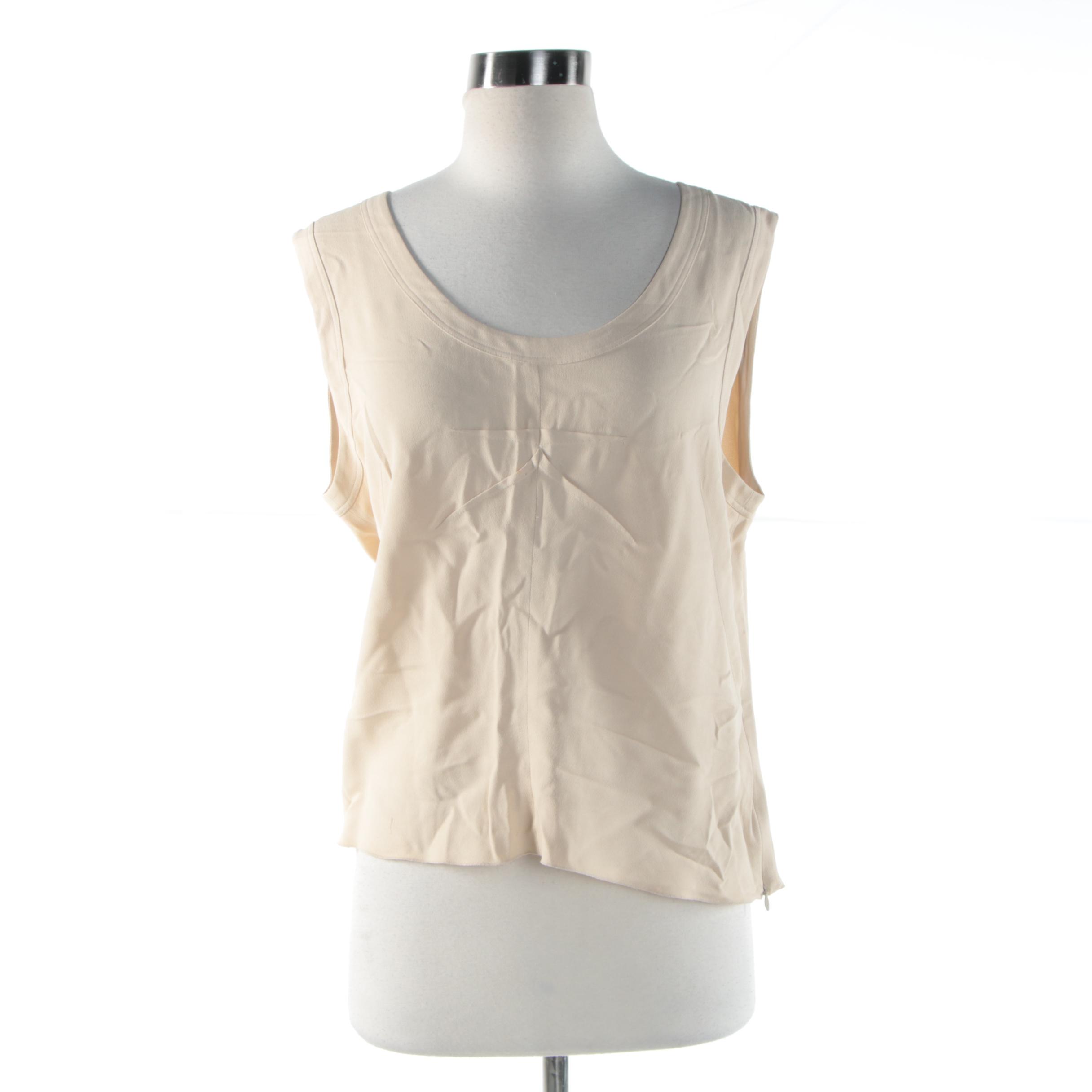 Women's Prada Beige Sleeveless Top