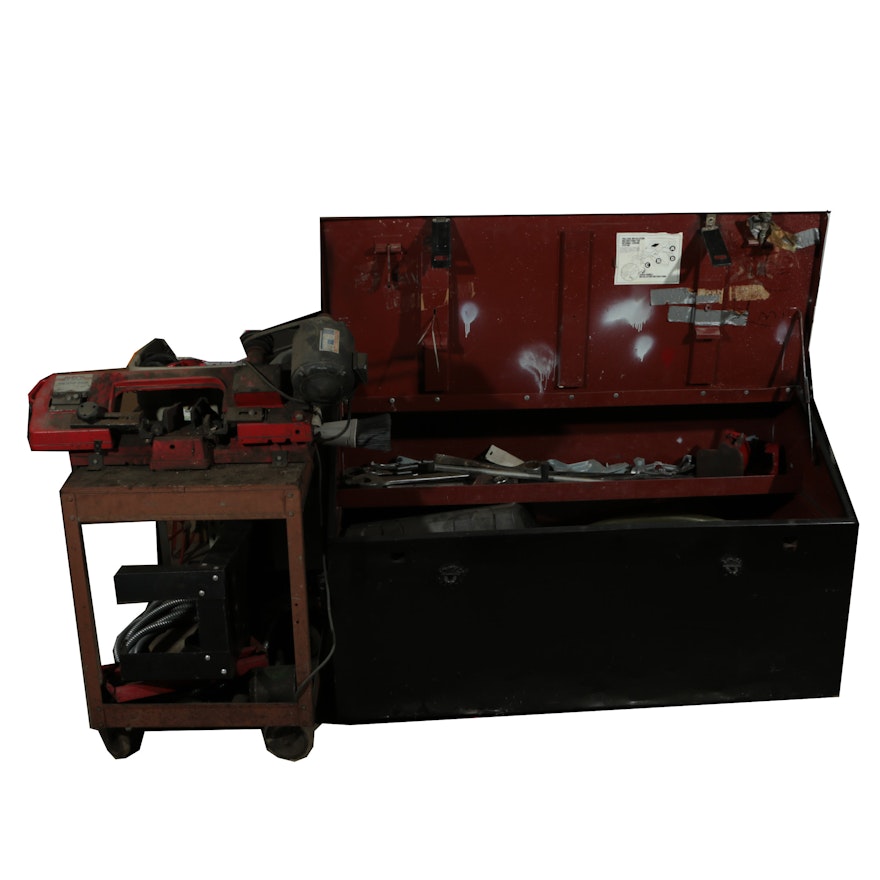 Tool Chest and Portable Bench With Tools