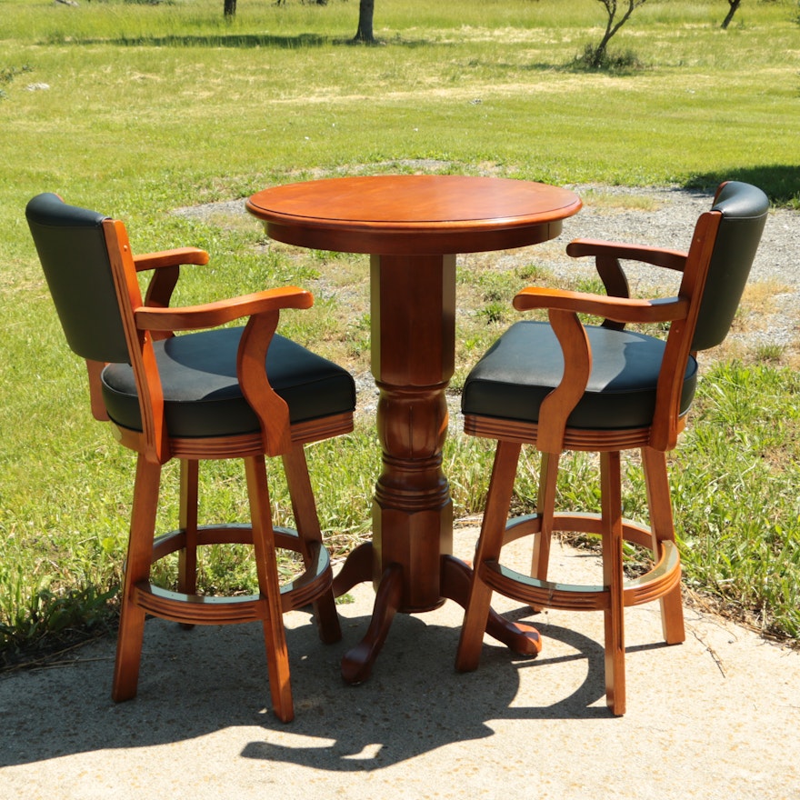 Bar Height Table with Barstools by Victoria Gameroom Furnishings