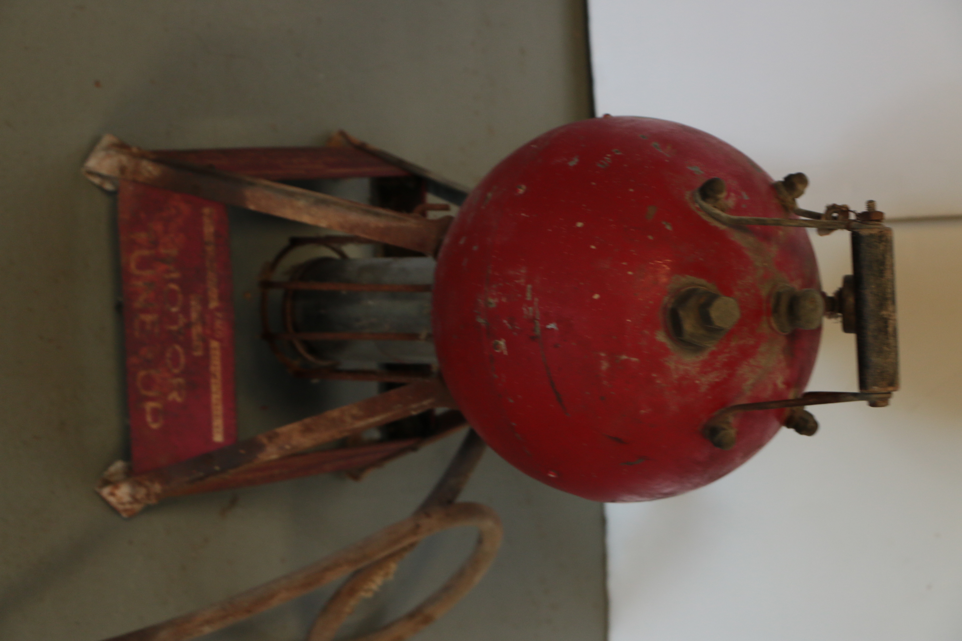 Circa 1930s Zaco Super Penetrating Oil Tank and Dispenser