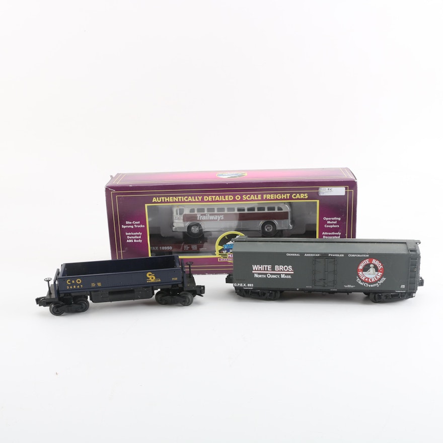 Lionel and M.T.H. Train Cars Including C&O Coal Dump Car