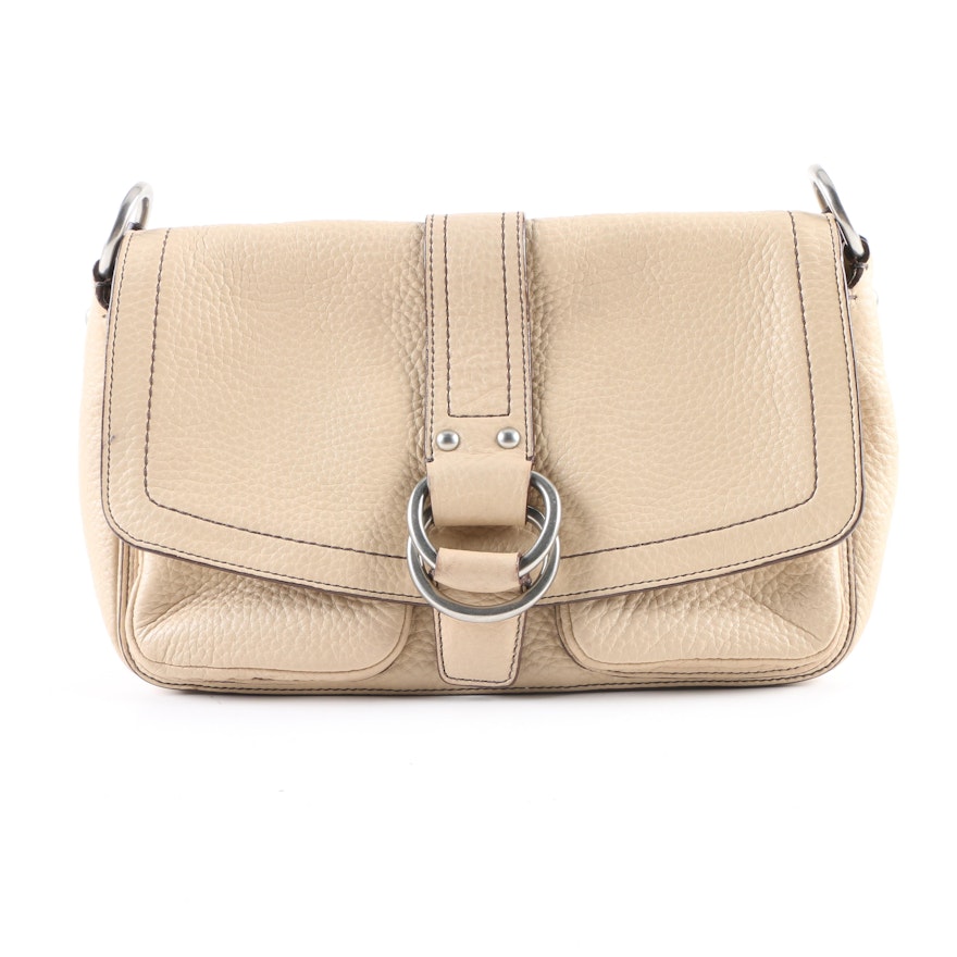 Coach Chelsea Cream Pebbled Leather Shoulder Bag