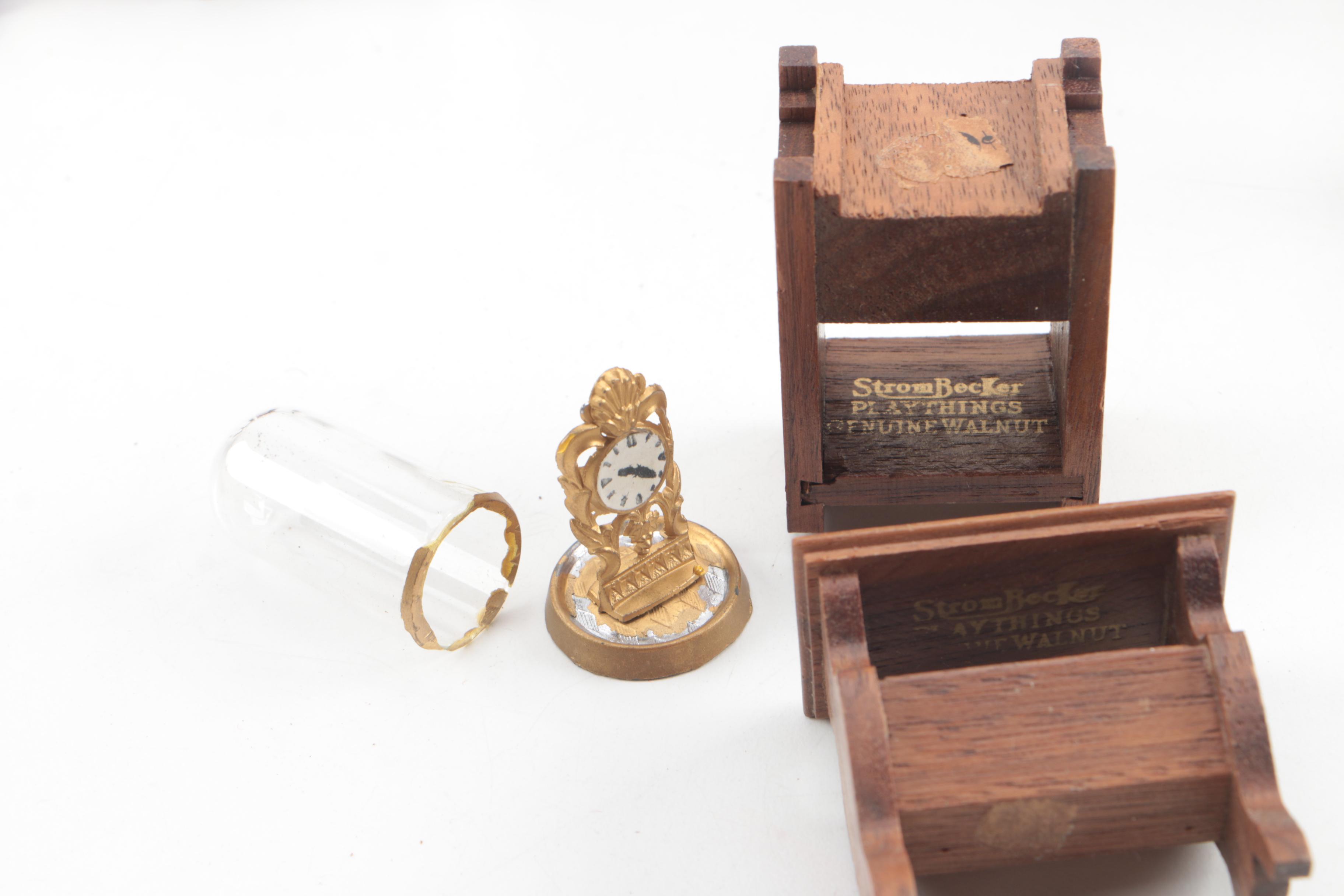 Vintage Wooden Dollhouse Furniture Featuring Shackman