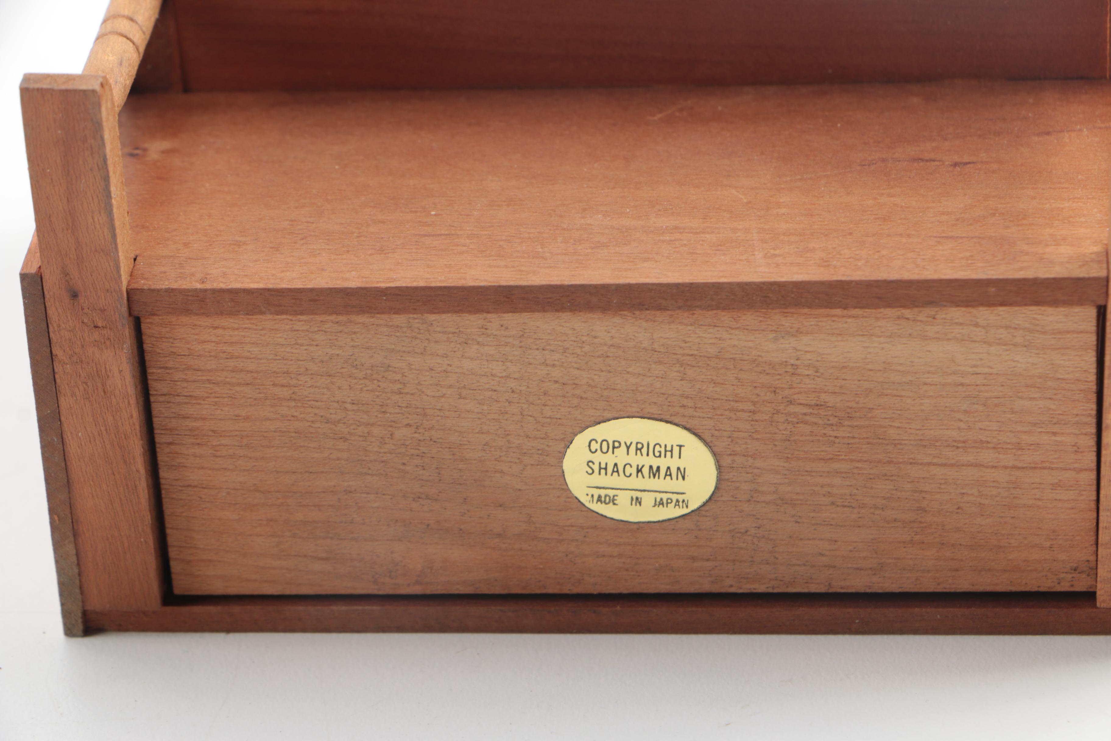 Vintage Wooden Dollhouse Furniture Featuring Shackman