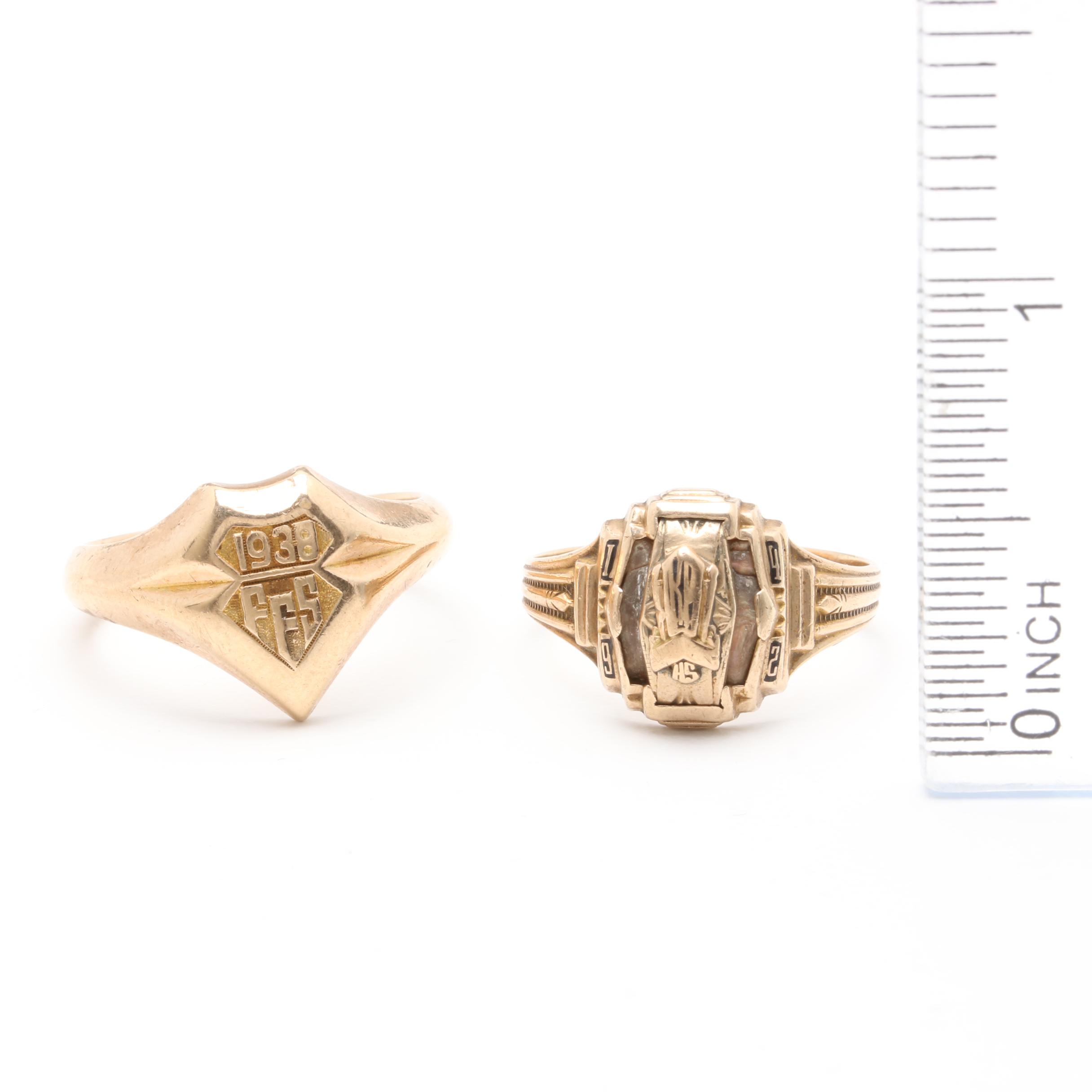 Vintage 10K Yellow Gold Rings